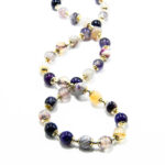 Colier unicat handmade din argint cu agate colorate - stil fashion - CL145F15EX - imagine 3