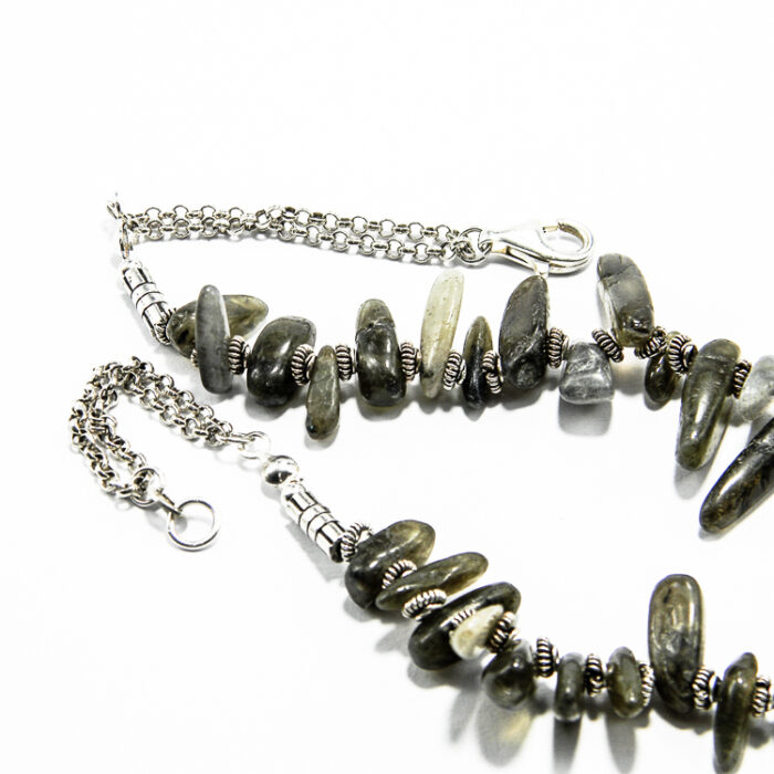 Colier unicat handmade din argint si labradorit - Berta - HM0397X - imagine 7