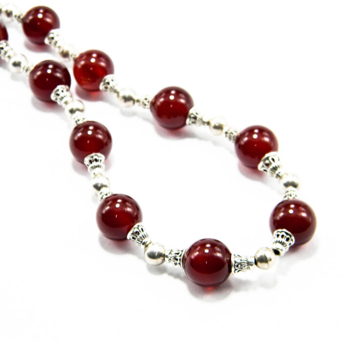 Colier unicat handmade din argint cu carneol - stil vintage - Amanda - HM0655X - imagine 5