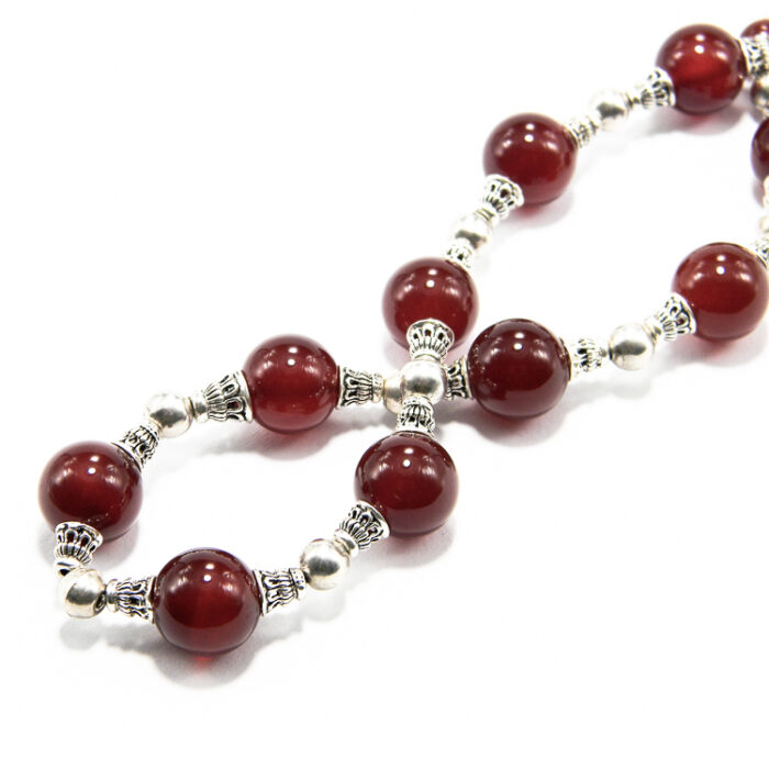 Colier unicat handmade din argint cu carneol - stil vintage - Amanda - HM0655X - imagine 8