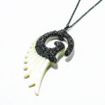 Colier unicat din argint cu sidef si marcasite - Glamour - HM0564 - imagine 6