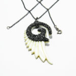 Colier unicat din argint cu sidef si marcasite - Glamour - HM0564 - imagine 4