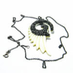 Colier unicat din argint cu sidef si marcasite - Glamour - HM0564 - imagine 2