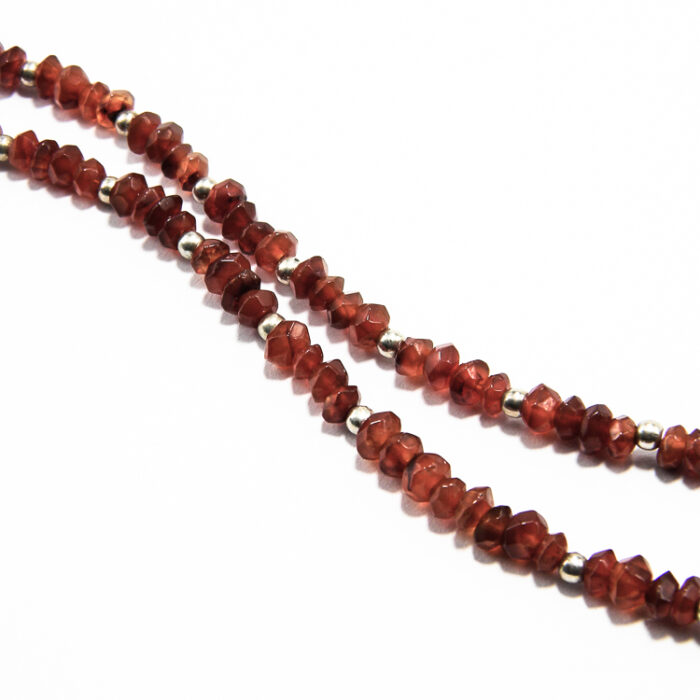 Colier handmade unicat din argint si carneol fatetat - Lucia - HM0513BX - imagine 2