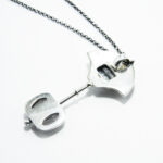 Colier vintage din argint cu agat dendritic si cristal de stanca - Unicat - HM0494AX - imagine 7