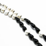 Colier unicat din argint cu obsidian onix si perle - Handmade - stil vintage - HM0572X - imagine 7