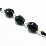 Colier unicat din argint cu obsidian onix si perle - Handmade - stil vintage - HM0572X - imagine 3