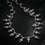 Colier vintage din argint cu pietre zirconiu - Medeea - CL210A17D - imagine 2