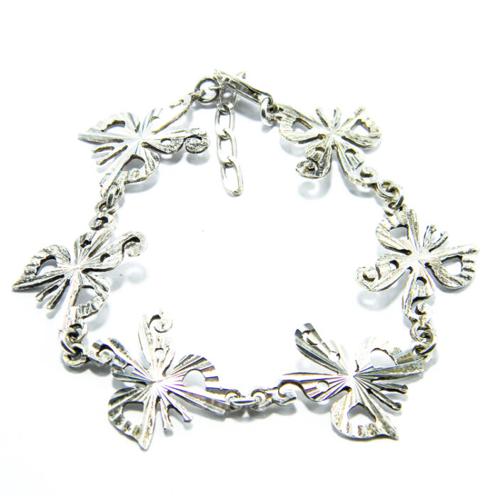 Bratara din argint fara pietre - Fluturi - stil fashion - B145A66GX - imagine 4