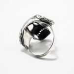 Inel barbatesc din argint - Craniu cu coarne - model vintage - i221Y31D - imagine 5