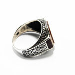 Inel barbatesc din argin cu carneol - stil vintage - Mihail - i120Y118FX - imagine 5