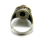 Inel barbatesc din argint si obsidian negru- Unicat - i110B131E - imagine 4