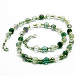 Colier handmade din argint cu fluorit natural - Unicat - CL100HM24G - imagine 2