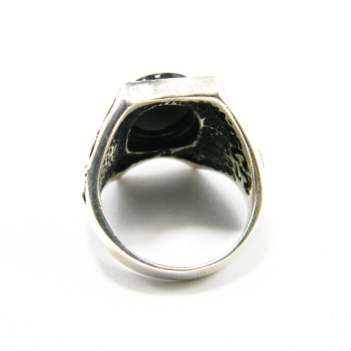 Inel barbatesc din argint cu onix - stil bizantin - i110Y129F - imagine 6