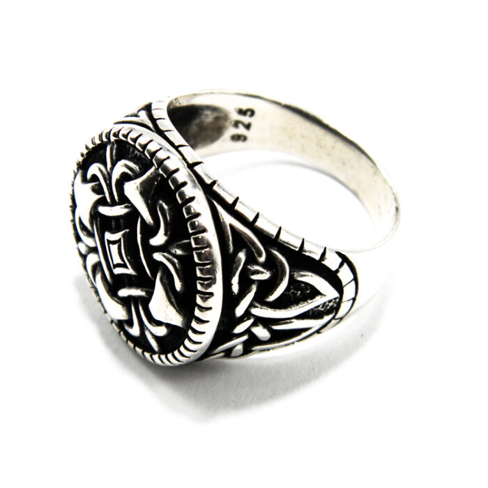 Inel barbatesc din argint fara pietre - stil vintage - Arthur - i120Y113F - imagine 4