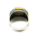 Inel barbatesc din argint cu agat - stil vintage - i170Y145G - imagine 5