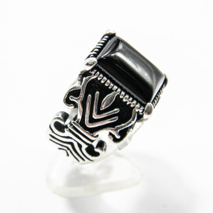 Inel din argint cu onix negru - stil vintage - i110Y132F - imagine 5