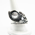 Inel handmade din argint cu perla Baroc - Unicat - Rossele - i145F138FX - imagine 3