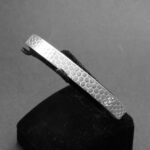 Bratara catusa din argint fara pietre - stil Art Deco - Bratara fixa unisex - B155F34G - imagine 3