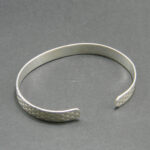 Bratara catusa din argint fara pietre - stil Art Deco - Bratara fixa unisex - B155F34G - imagine 4