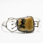 Bratara Art Deco din argint cu agat pictures - Bratara fixa - B240Y74G