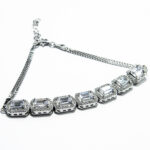 Bratara argint cu cristale albe si pietre zirconiu - stil fashion - B220E56E