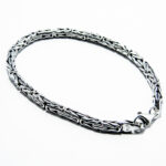 Bratara barbateasca din argint - model bizantin - 21.5 cm - B130A45F