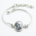 Bratara din argint cu agat dendritic - stil fashion - Dalia - B239Y29D