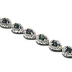 Bratara din argint cu topaz mistic si pietre zirconiu - stil fashion - Jasmine - B220E54E