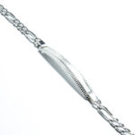 Bratara din argint pentru gravat - Unisex - 22 cm - B085A23BX