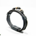 Bratara din piele si otel inoxidabil - BPX026