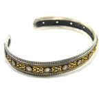 Bratara fixa din argint cu pietre zirconiu - stil bizantin - B135F6G