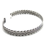 Bratara fixa din argint fara pietre - stil vintage - model grecesc - B190A75GX