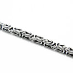 Bratara model bizantin din argint fara pietre - Unisex - 21 cm - B125A47EX