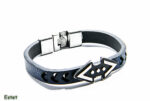 Bratara piele si otel inoxidabil - bratara barbati - BPX17