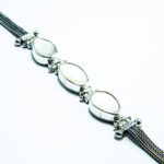 Bratara stil bizantin din argint cu sidef - model oriental - Unicat - B135F29FX