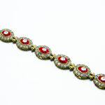 Bratara unicat din argint cu pietre zirconiu si pasta acrilica - Ochiul Magic - B115A57E