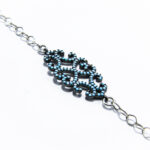 Bratara unicat handmade din argint cu pietre turcoaz - B150HM12G-2X
