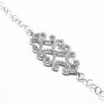 Bratara unicat handmade din argint cu pietre zirconiu albe - stil fashion - Olga - B150HM12G-1X