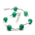 Bratara unicat handmade din argint cu aventurin - stil fashion - HM0808