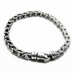 Bratara unisex din argint fara pietre - stil bizantin - 19 cm - B135A22DX