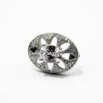 Brosa mica din argint cu pietre zirconiu - Alis - BR125A6BX