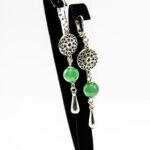 Cercei handmade unicat din argint cu aventurin - HM0840