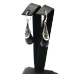 Cercei din argint 925 cu onix - Cornul abundentei - K160A24D