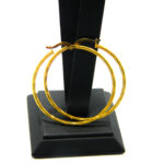 Cercei rotunzi din argint aurit - stil fashion - K150A9D-2