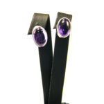 Cercei din argint cu ametist - stil fashion - K180A18D