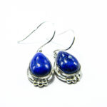 Cercei din argint cu lapis lazuli - stil vintage oriental - K224Y14C