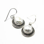 Cercei din argint cu perle Baroque - stil vintage - K229Y18F