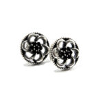 Cercei din argint cu zirconiu negru - Liliana - K175A51F-2