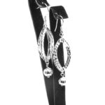 Cercei din argint rodiat - stil fashion - Crina - C165A-92